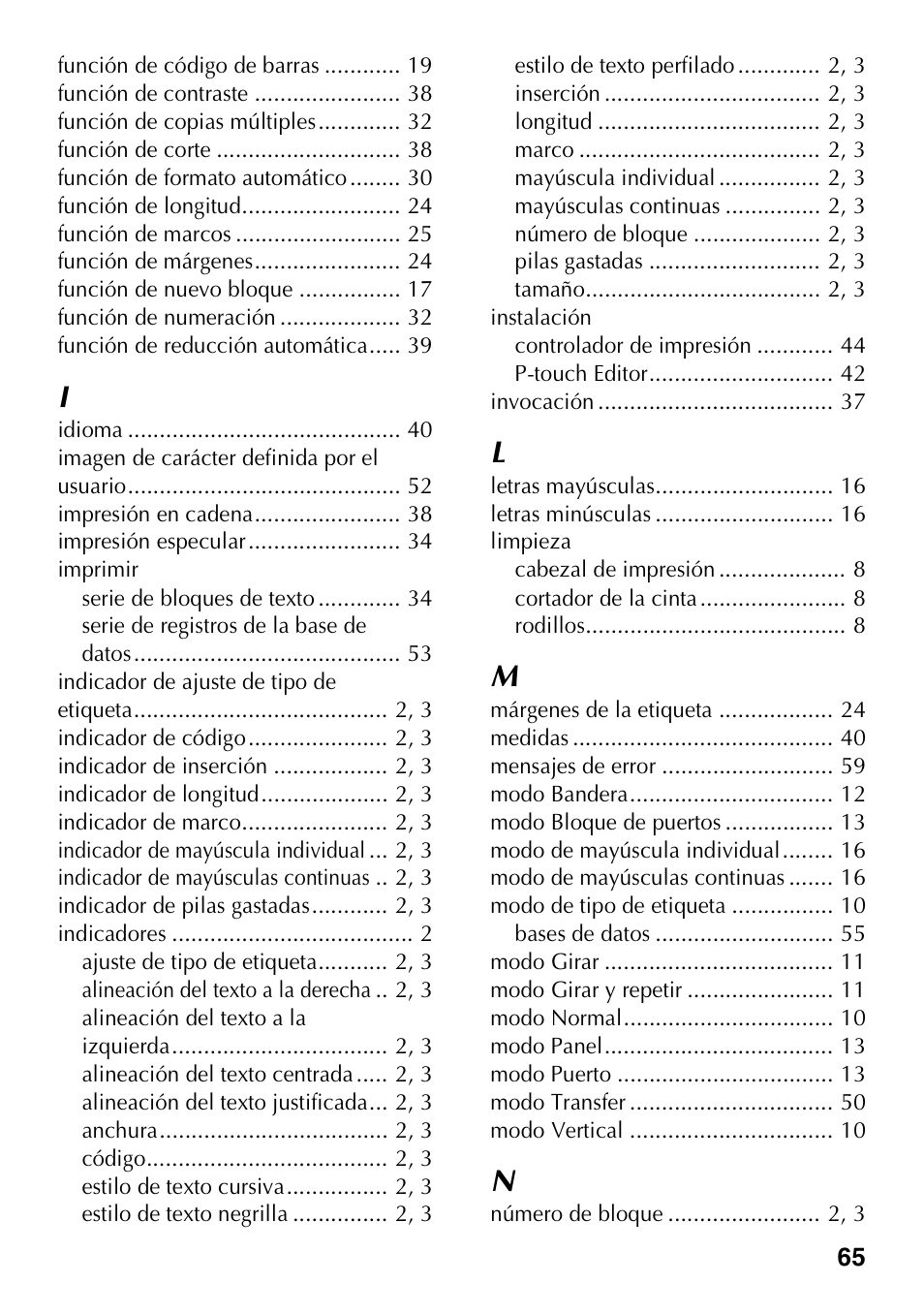 Brother 1600/1650 User Manual | Page 147 / 152