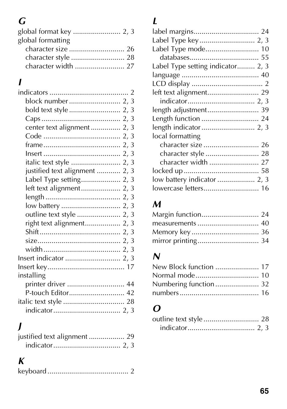 Brother 1600/1650 User Manual | Page 73 / 152