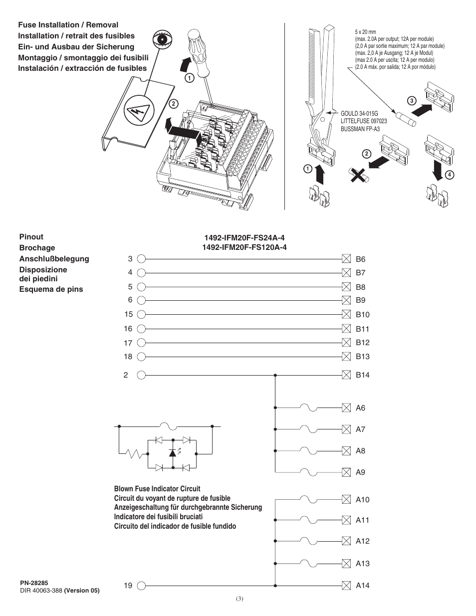 Rockwell Automation 1492-IFM20F-xxx 8 Point 2-Group Isolated Fusible Interface Module for Inputs User Manual | Page 3 / 4