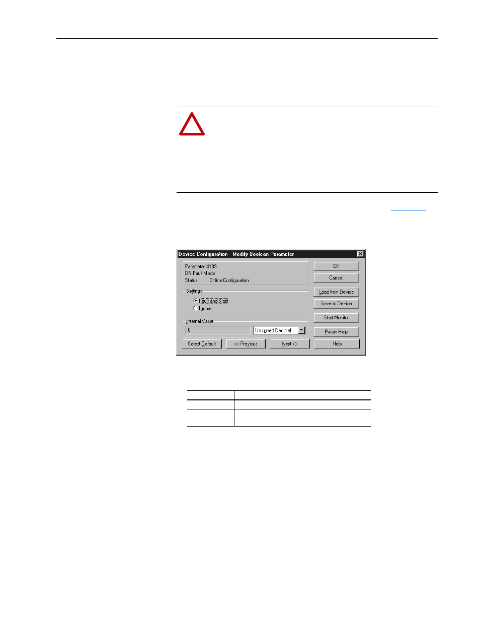 Setting the communications fault action, Setting the communications fault action -9 | Rockwell Automation 1329I DeviceNet Option FRN 1.XXX User Manual | Page 27 / 100