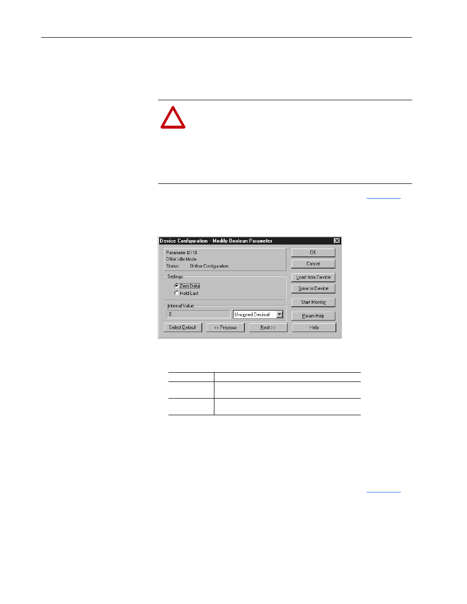 Setting the idle action, Setting the cos (change of state) mask | Rockwell Automation 1329I DeviceNet Option FRN 1.XXX User Manual | Page 28 / 100