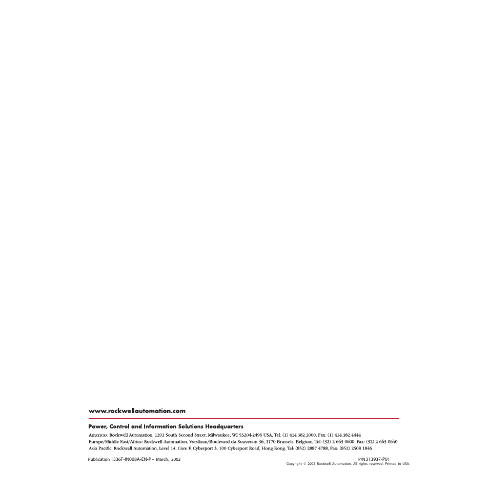 Rockwell Automation 1336F PLUS II Custom Firmware Inst. - EN916 User Manual | Page 4 / 4