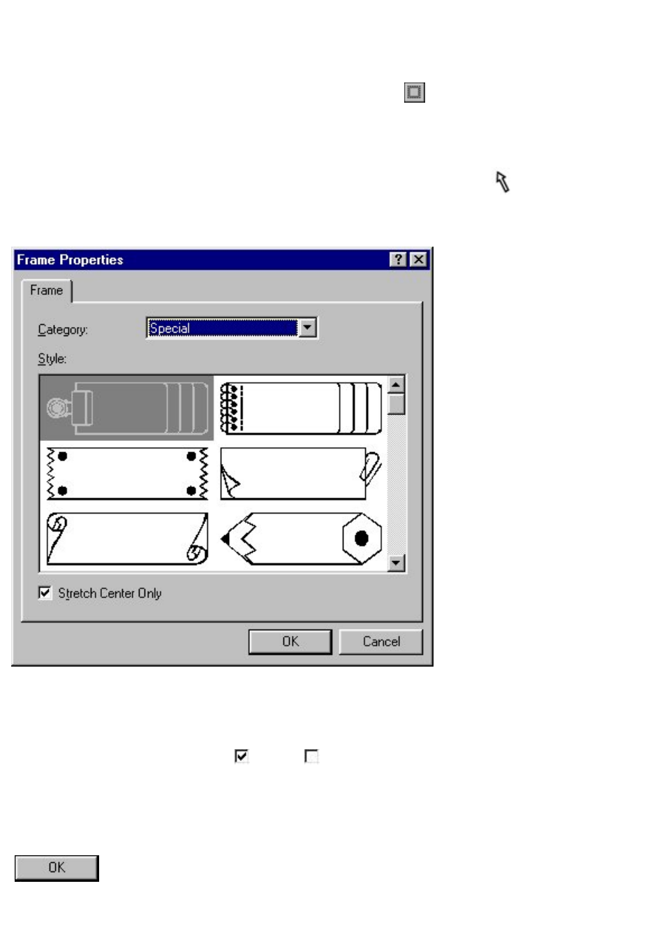 Specifying a frame style, Next, Frame (only for a layout document) | Brother P-TOUCH 3.1 User Manual | Page 160 / 203