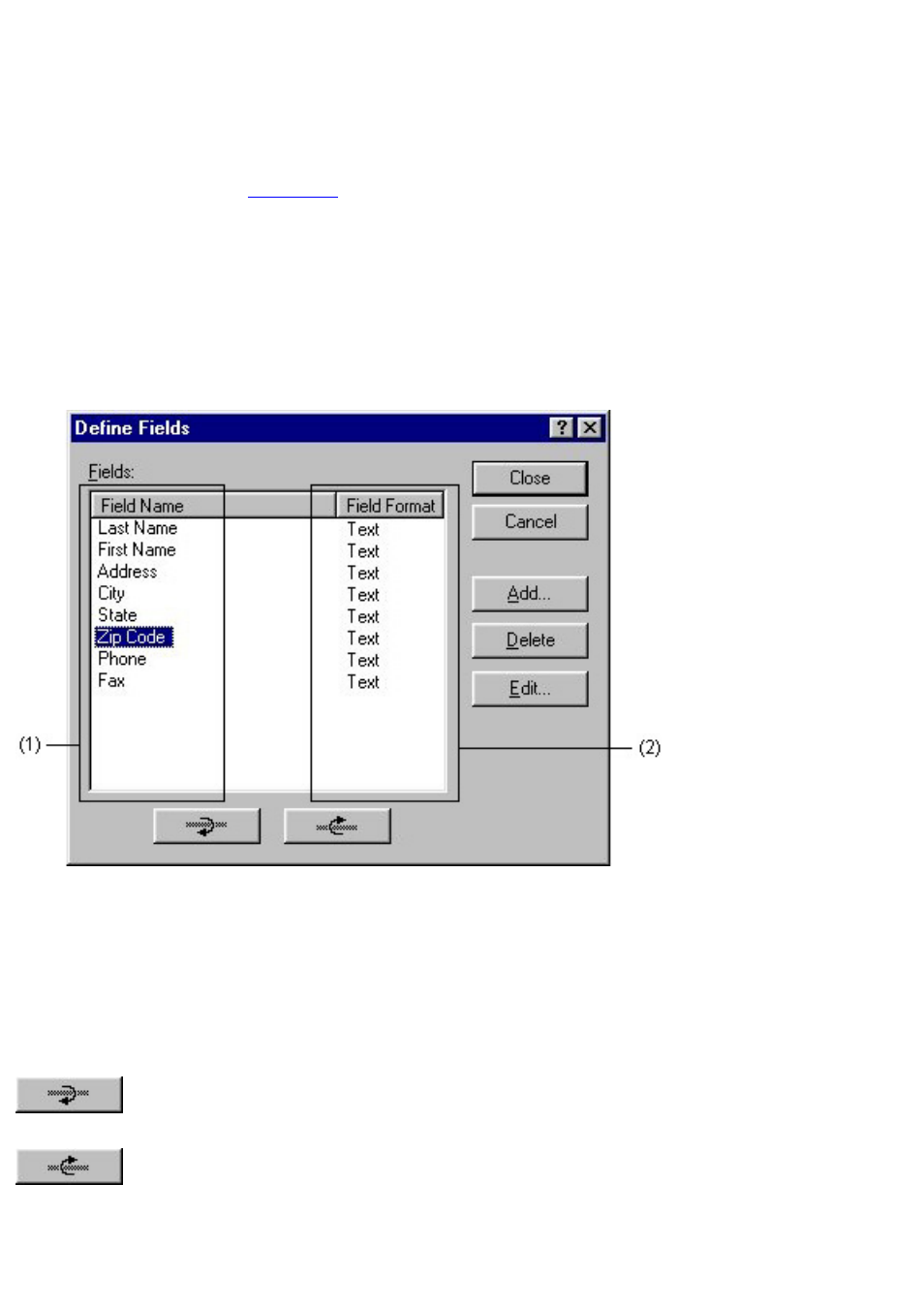 Tool (only for a database document), Add record (only for a database document), Define fields (only for a database document) | Brother P-TOUCH 3.1 User Manual | Page 181 / 203