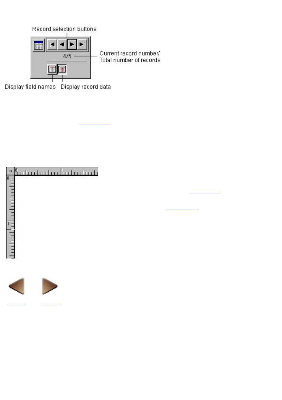 Rulers, Next, Database properties | Brother P-TOUCH 3.1 User Manual | Page 55 / 203