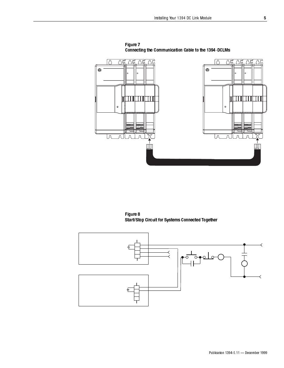 Connect one end of the cable to each 1394-dclm | Rockwell Automation 1394-DCLM DC Link Module User Manual | Page 5 / 8