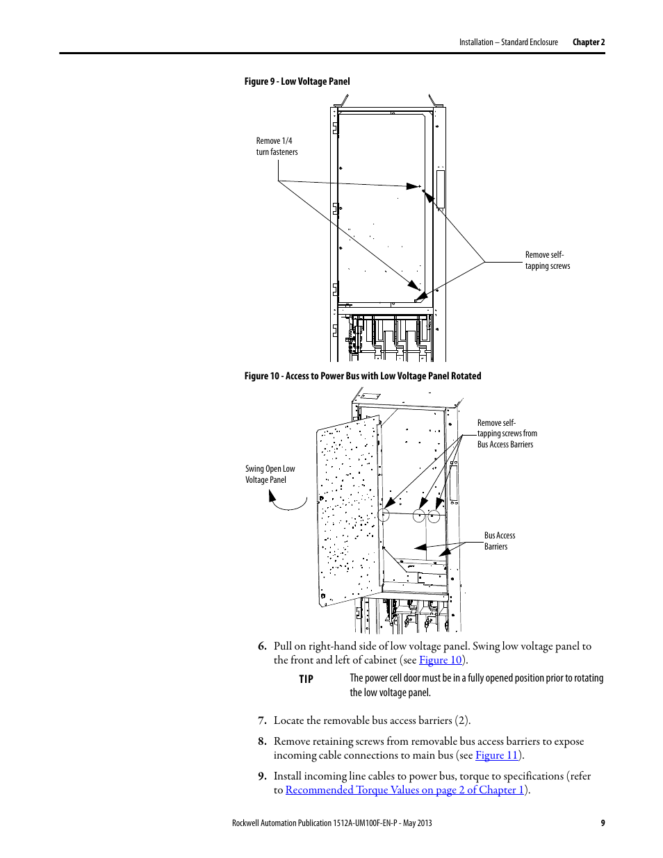 Figure 9 | Rockwell Automation 1512A MV Controllers, 400A One-High Cabinet, Standard and Arc-Resistant Enclosure User Manual | Page 17 / 96