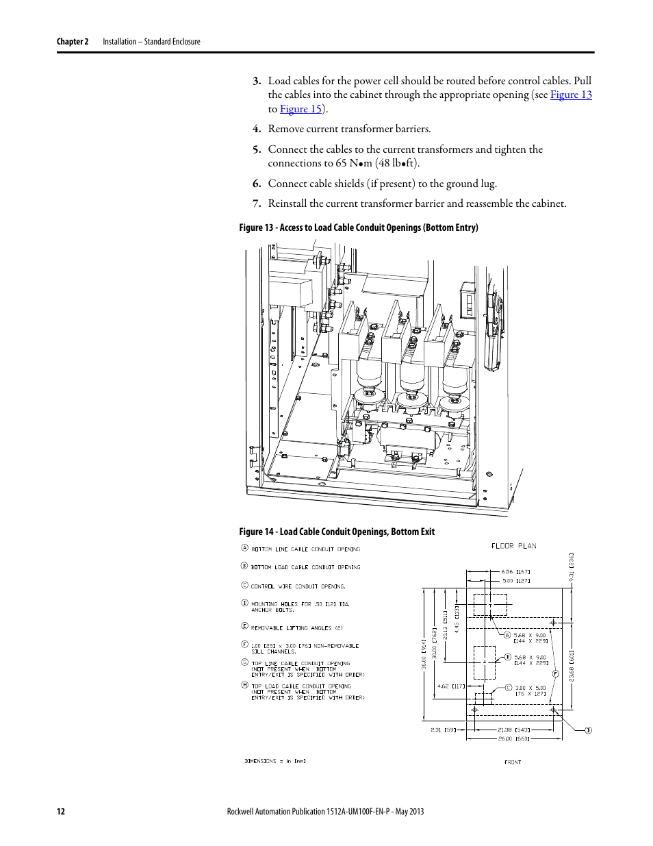 Figure 13 | Rockwell Automation 1512A MV Controllers, 400A One-High Cabinet, Standard and Arc-Resistant Enclosure User Manual | Page 20 / 96