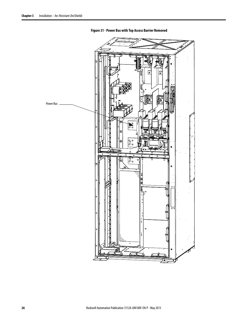 Figure 31 | Rockwell Automation 1512A MV Controllers, 400A One-High Cabinet, Standard and Arc-Resistant Enclosure User Manual | Page 34 / 96