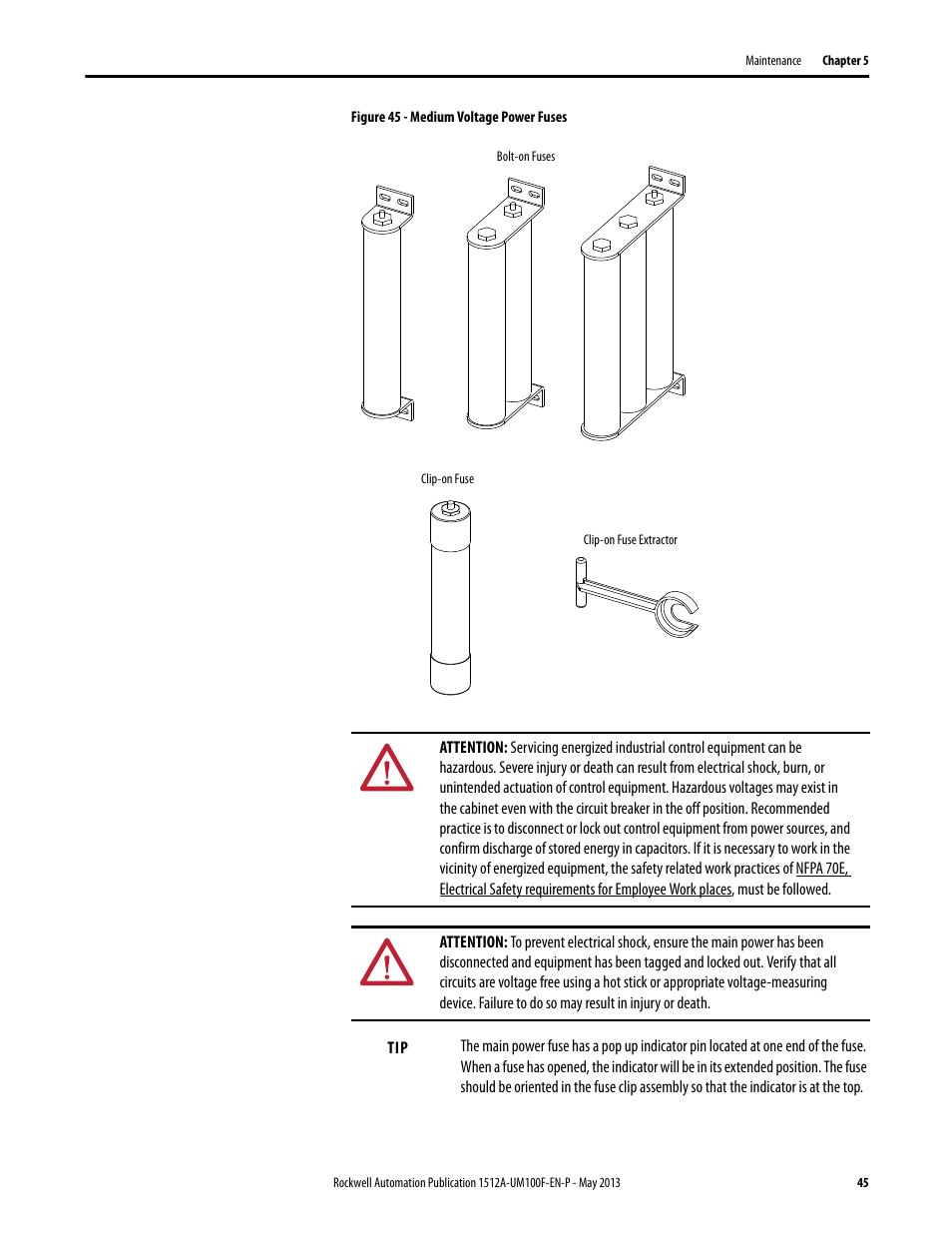 Rockwell Automation 1512A MV Controllers, 400A One-High Cabinet, Standard and Arc-Resistant Enclosure User Manual | Page 53 / 96