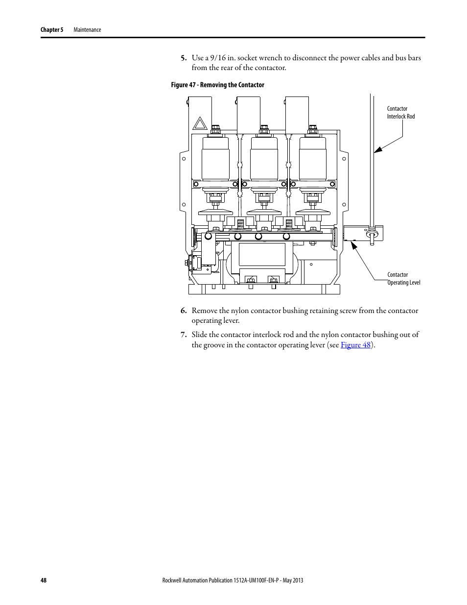 Figure 47 | Rockwell Automation 1512A MV Controllers, 400A One-High Cabinet, Standard and Arc-Resistant Enclosure User Manual | Page 56 / 96