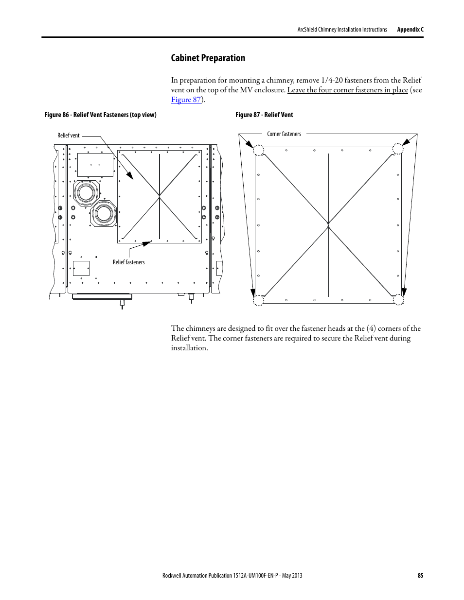 Cabinet preparation | Rockwell Automation 1512A MV Controllers, 400A One-High Cabinet, Standard and Arc-Resistant Enclosure User Manual | Page 93 / 96