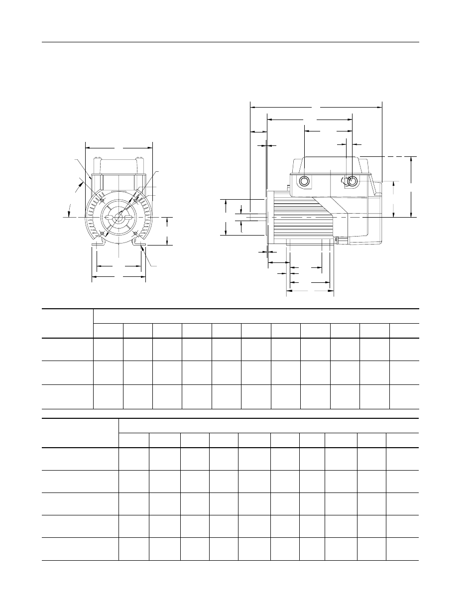 2 mounting dimensions for nema frames, Mounting dimensions for nema frames -2 | Rockwell Automation 1329I Integrated AC Drive/Motor, Series B FRN 3.X User Manual | Page 22 / 80