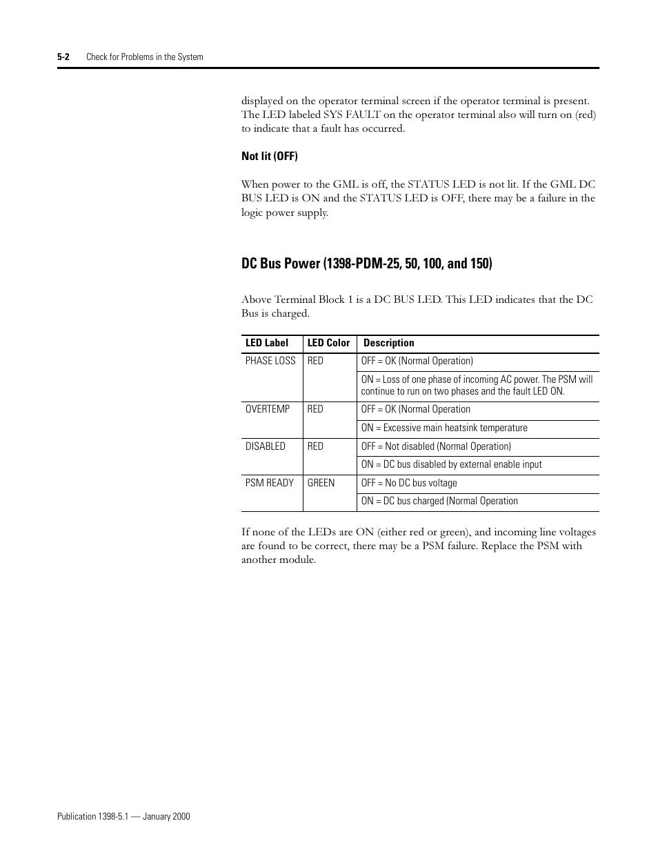Dc bus power (1398-pdm-25, 50, 100, and 150), Xv 3rzhu 3'0   dqg | Rockwell Automation 1398-PDM-xxx ULTRA Plus Series Positioning Drive Module User Manual | Page 130 / 156