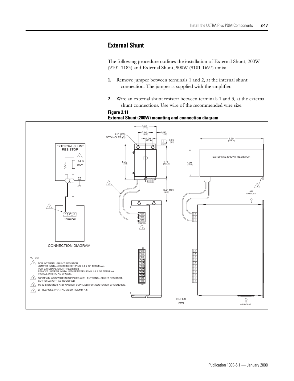 External shunt, Whuqdo 6kxqw | Rockwell Automation 1398-PDM-xxx ULTRA Plus Series Positioning Drive Module User Manual | Page 35 / 156