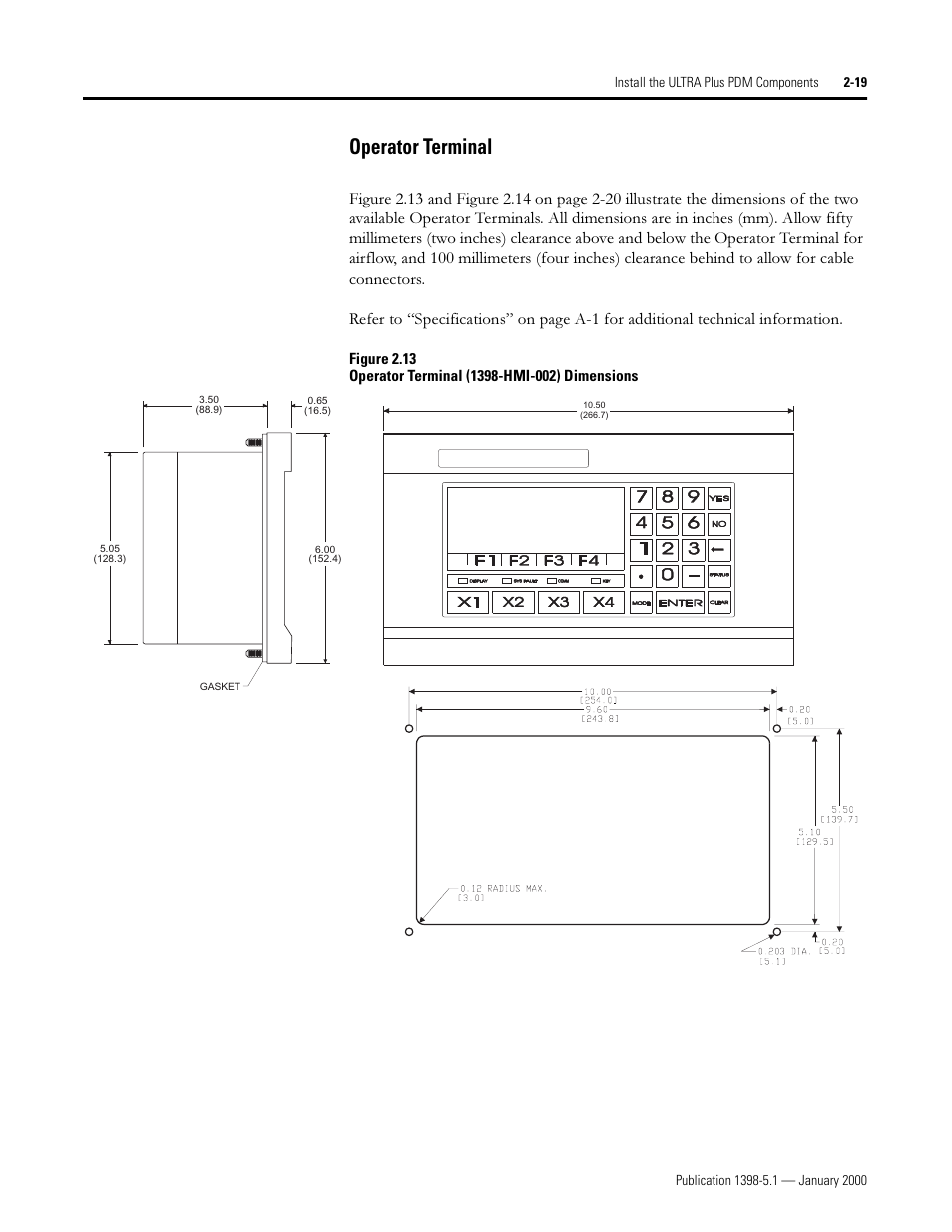 Operator terminal, 2shudwru 7huplqdo | Rockwell Automation 1398-PDM-xxx ULTRA Plus Series Positioning Drive Module User Manual | Page 37 / 156