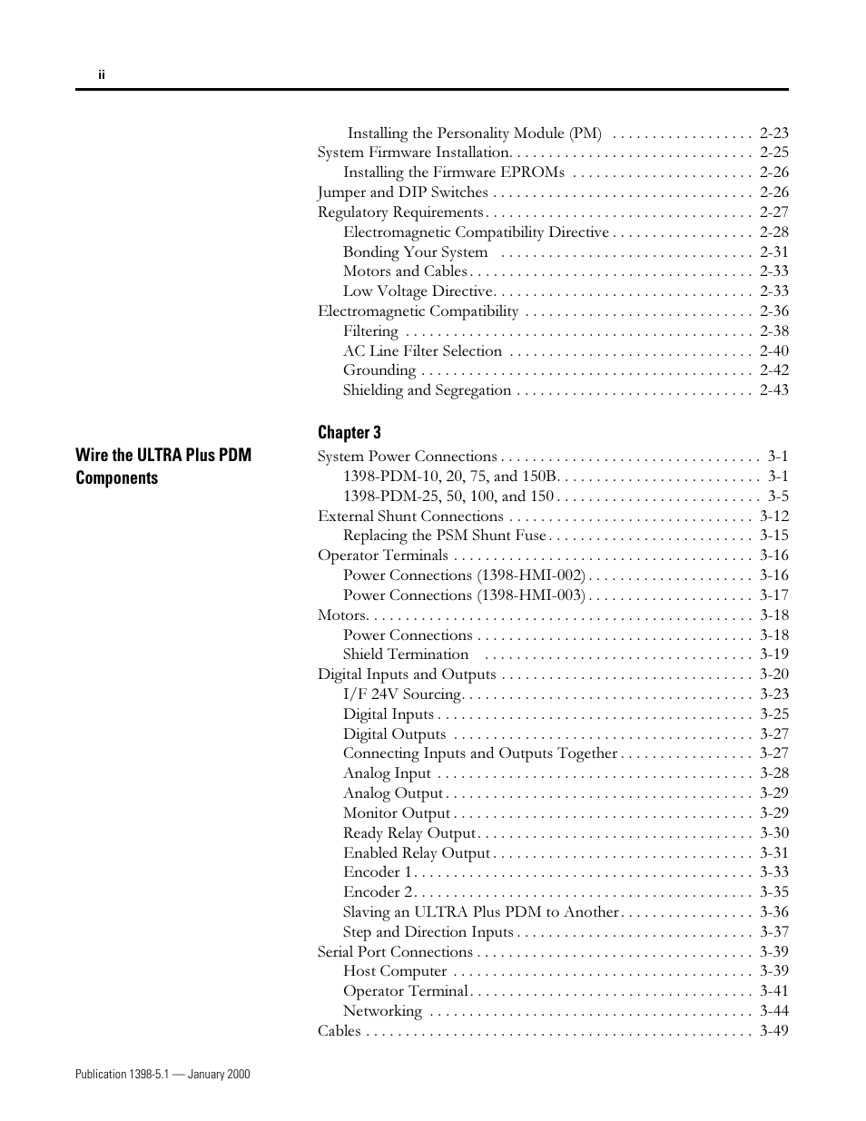 Rockwell Automation 1398-PDM-xxx ULTRA Plus Series Positioning Drive Module User Manual | Page 4 / 156