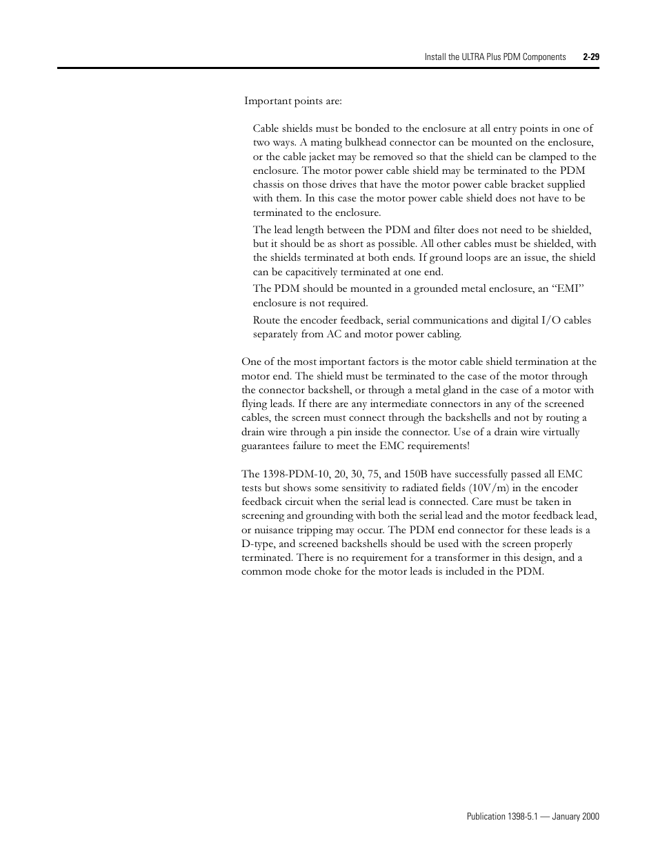 Rockwell Automation 1398-PDM-xxx ULTRA Plus Series Positioning Drive Module User Manual | Page 47 / 156
