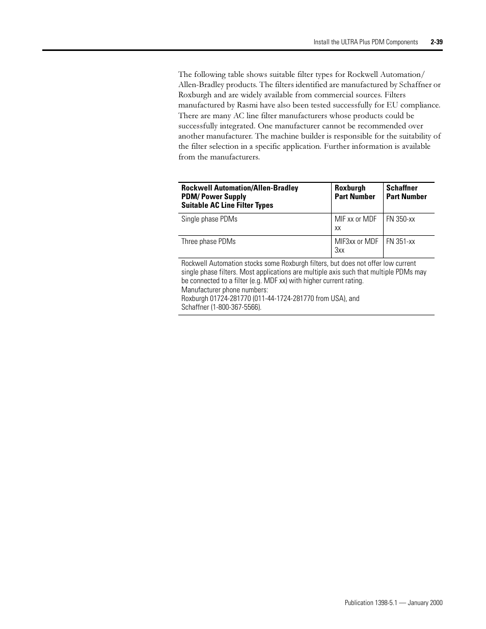 Rockwell Automation 1398-PDM-xxx ULTRA Plus Series Positioning Drive Module User Manual | Page 57 / 156
