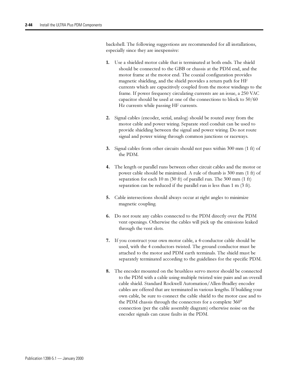 Rockwell Automation 1398-PDM-xxx ULTRA Plus Series Positioning Drive Module User Manual | Page 62 / 156