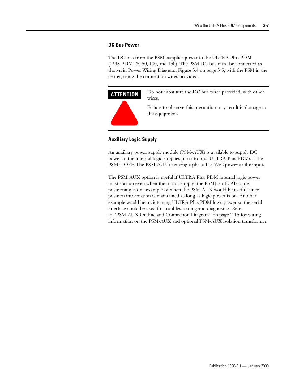 Rockwell Automation 1398-PDM-xxx ULTRA Plus Series Positioning Drive Module User Manual | Page 71 / 156