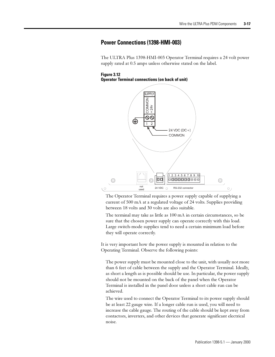 Power connections (1398-hmi-003), 3rzhu &rqqhfwlrqv +0 | Rockwell Automation 1398-PDM-xxx ULTRA Plus Series Positioning Drive Module User Manual | Page 81 / 156