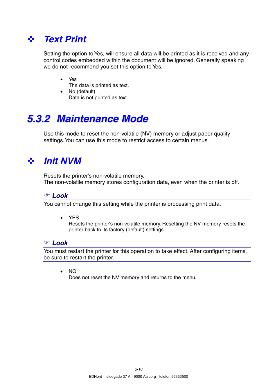 Text print, 2 maintenance mode, Init nvm | Maintenance mode | Brother HL-4000CN User Manual | Page 101 / 183