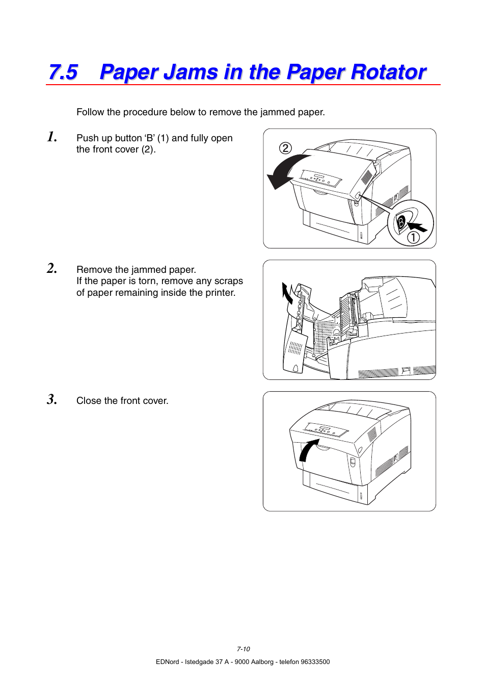 5 paper jams in the paper rotator | Brother HL-4000CN User Manual | Page 144 / 183