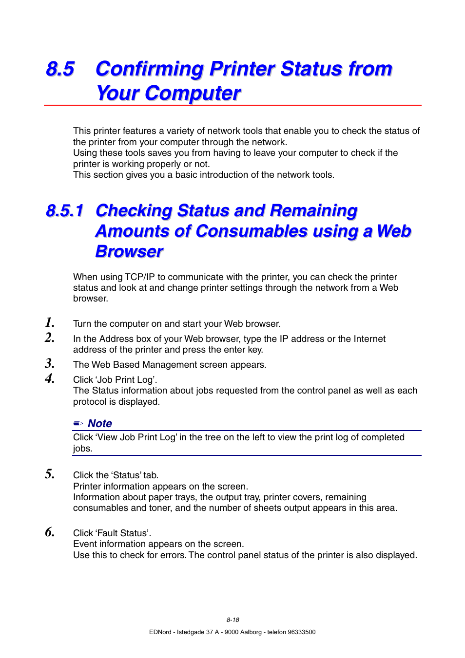 5 confirming printer status from your computer | Brother HL-4000CN User Manual | Page 164 / 183