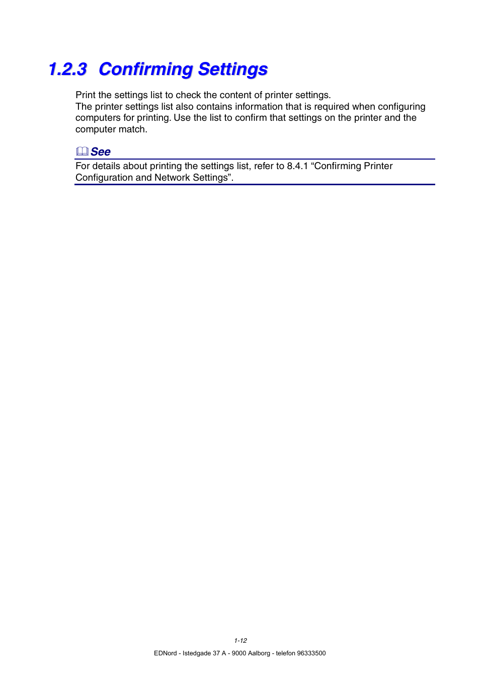 3 confirming settings, Confirming settings | Brother HL-4000CN User Manual | Page 39 / 183