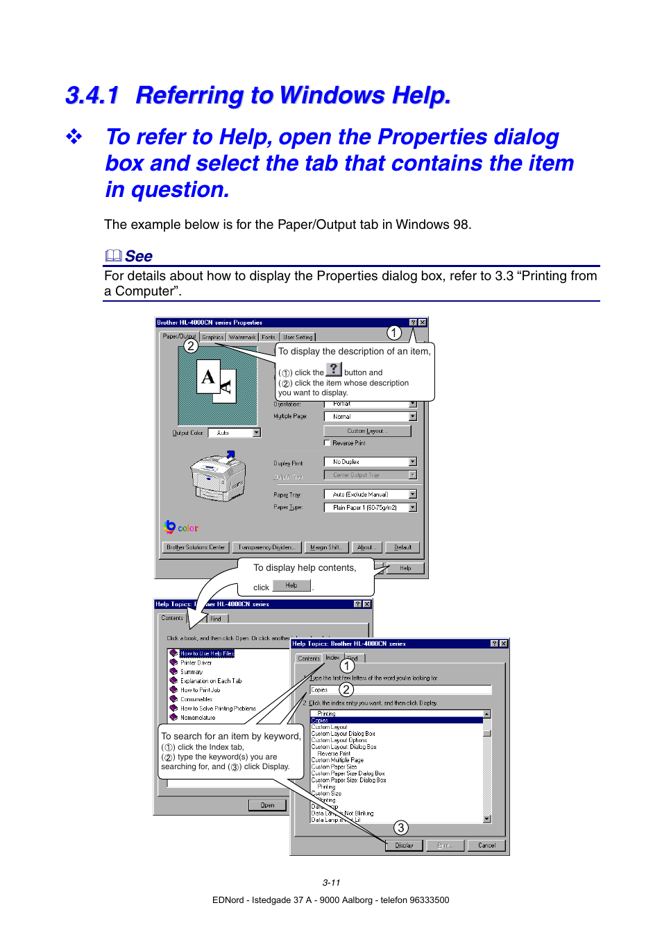 1 referring to windows help, Referring to windows help, In question | Brother HL-4000CN User Manual | Page 53 / 183