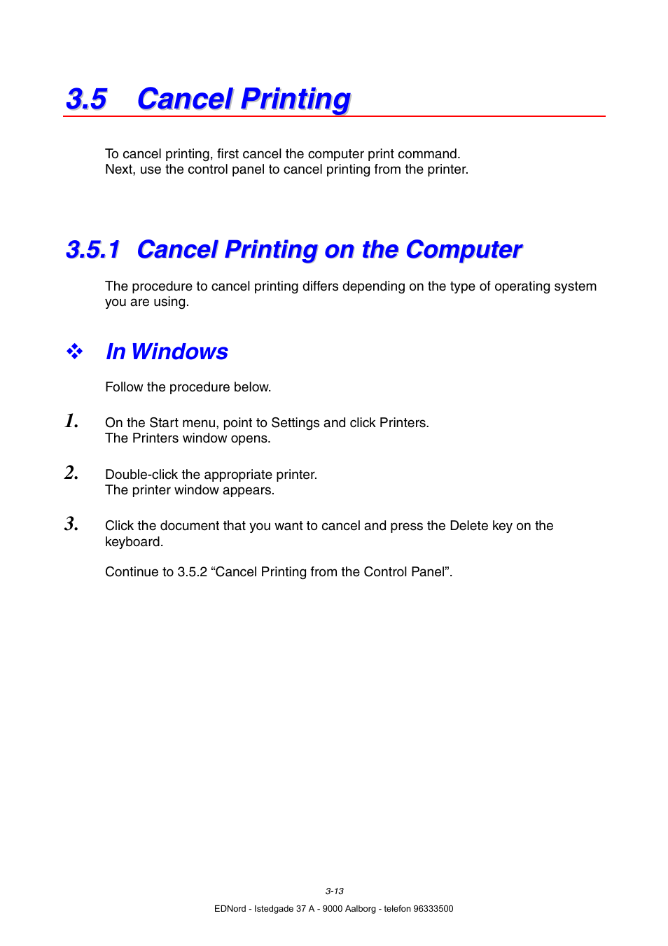 5 cancel printing, 1 cancel printing on the computer, In windows | Cancel printing on the computer | Brother HL-4000CN User Manual | Page 55 / 183