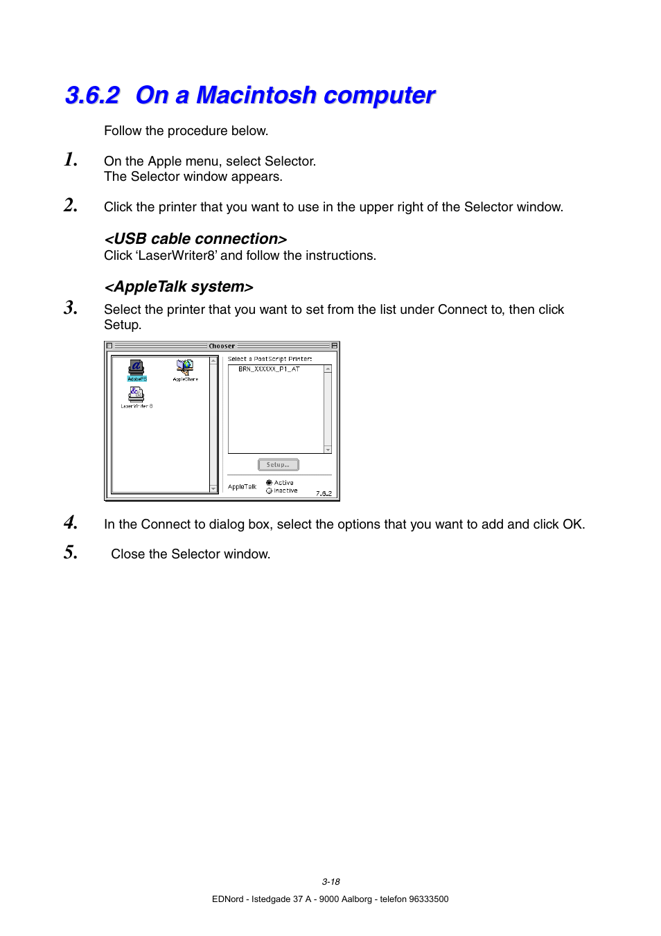 2 on a macintosh computer, On a macintosh computer | Brother HL-4000CN User Manual | Page 60 / 183