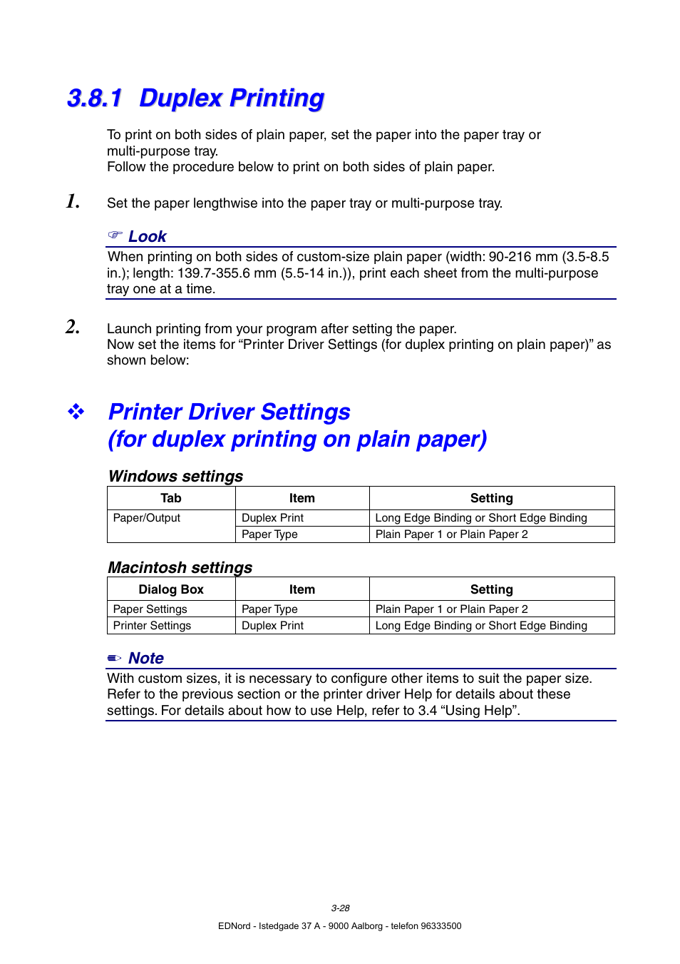 1 duplex printing, Duplex printing | Brother HL-4000CN User Manual | Page 70 / 183