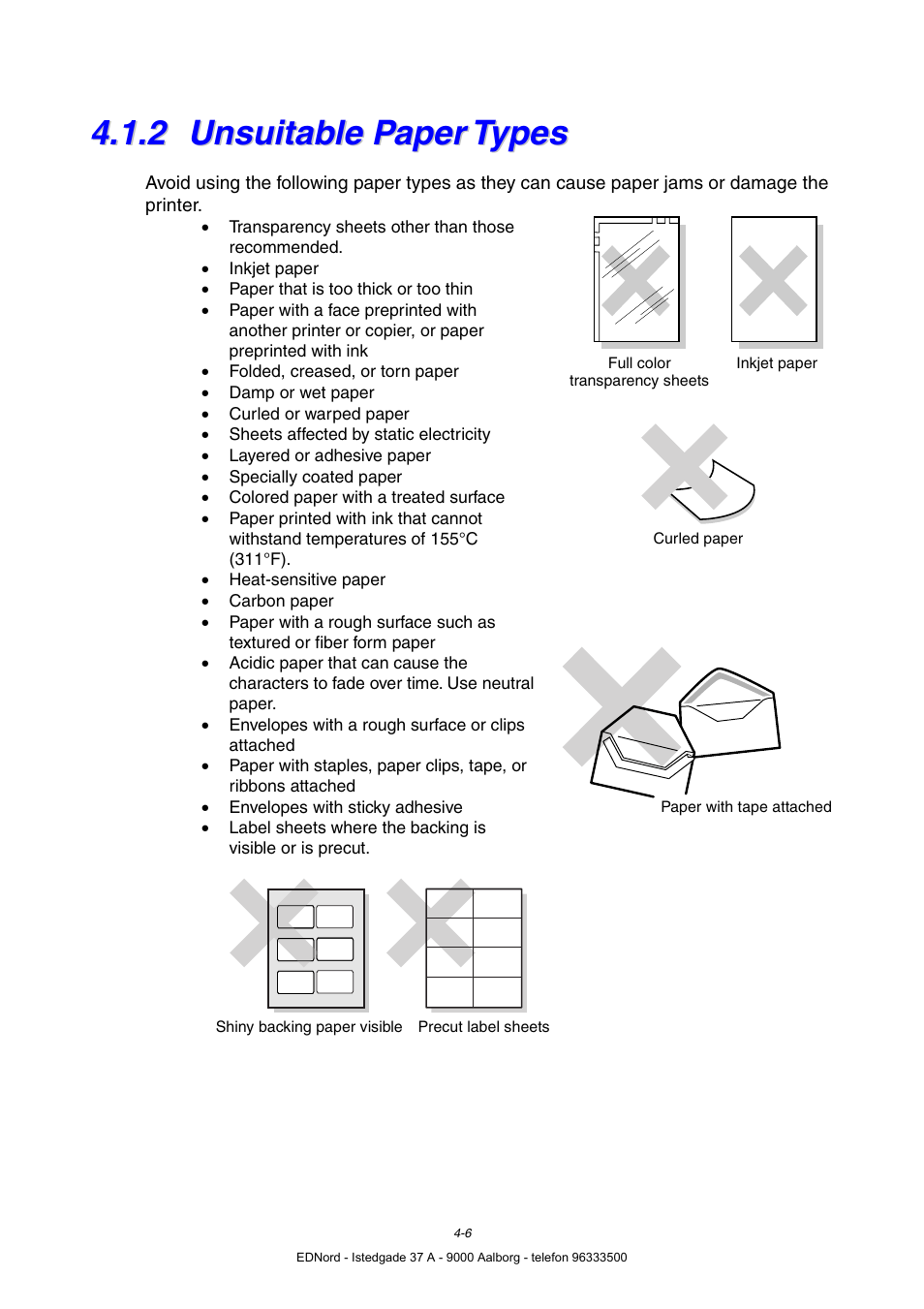 2 unsuitable paper types, Unsuitable paper types | Brother HL-4000CN User Manual | Page 77 / 183