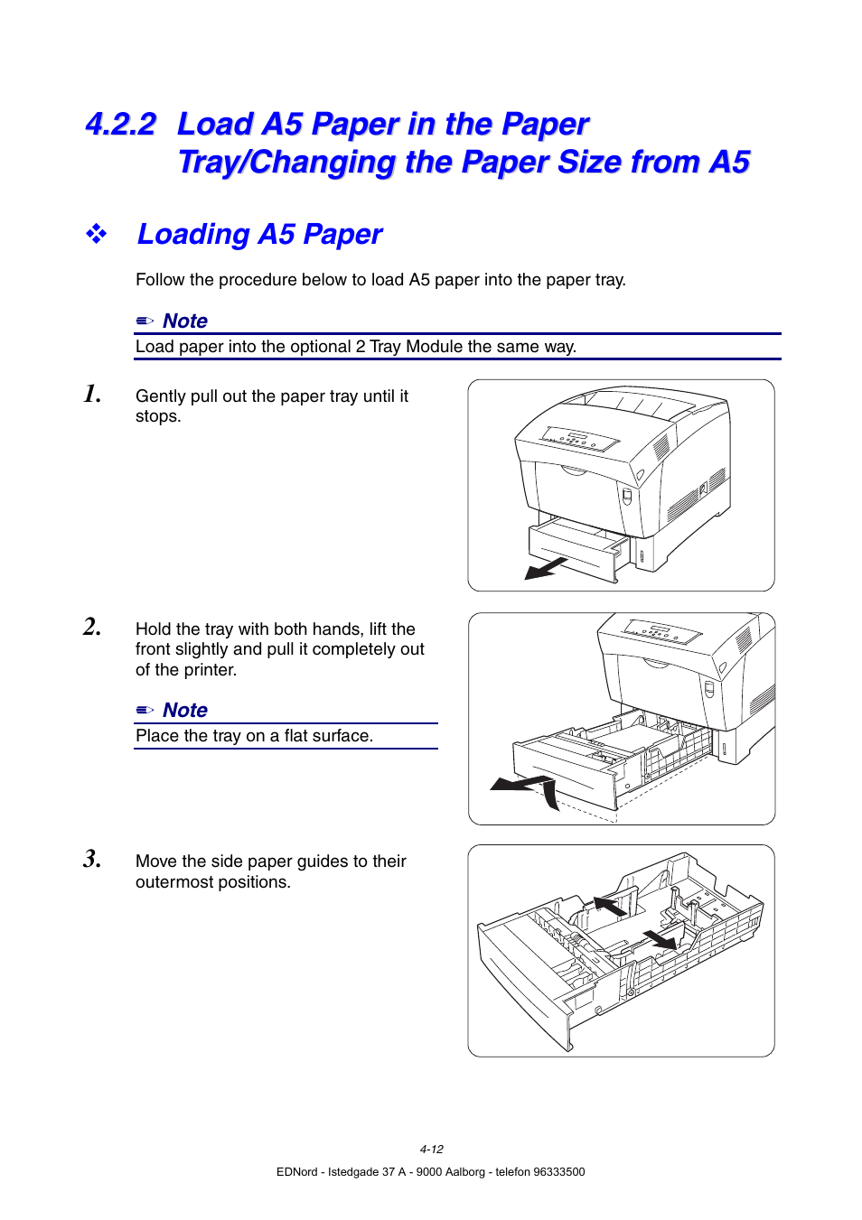 Loading a5 paper | Brother HL-4000CN User Manual | Page 83 / 183