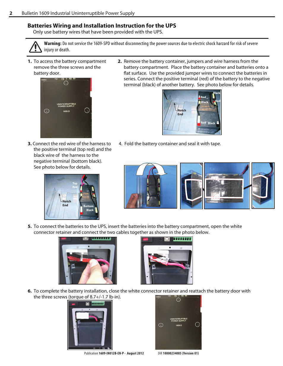 Rockwell Automation 1609 Industrial Uninterruptible Power Supply - Series D User Manual | Page 2 / 8