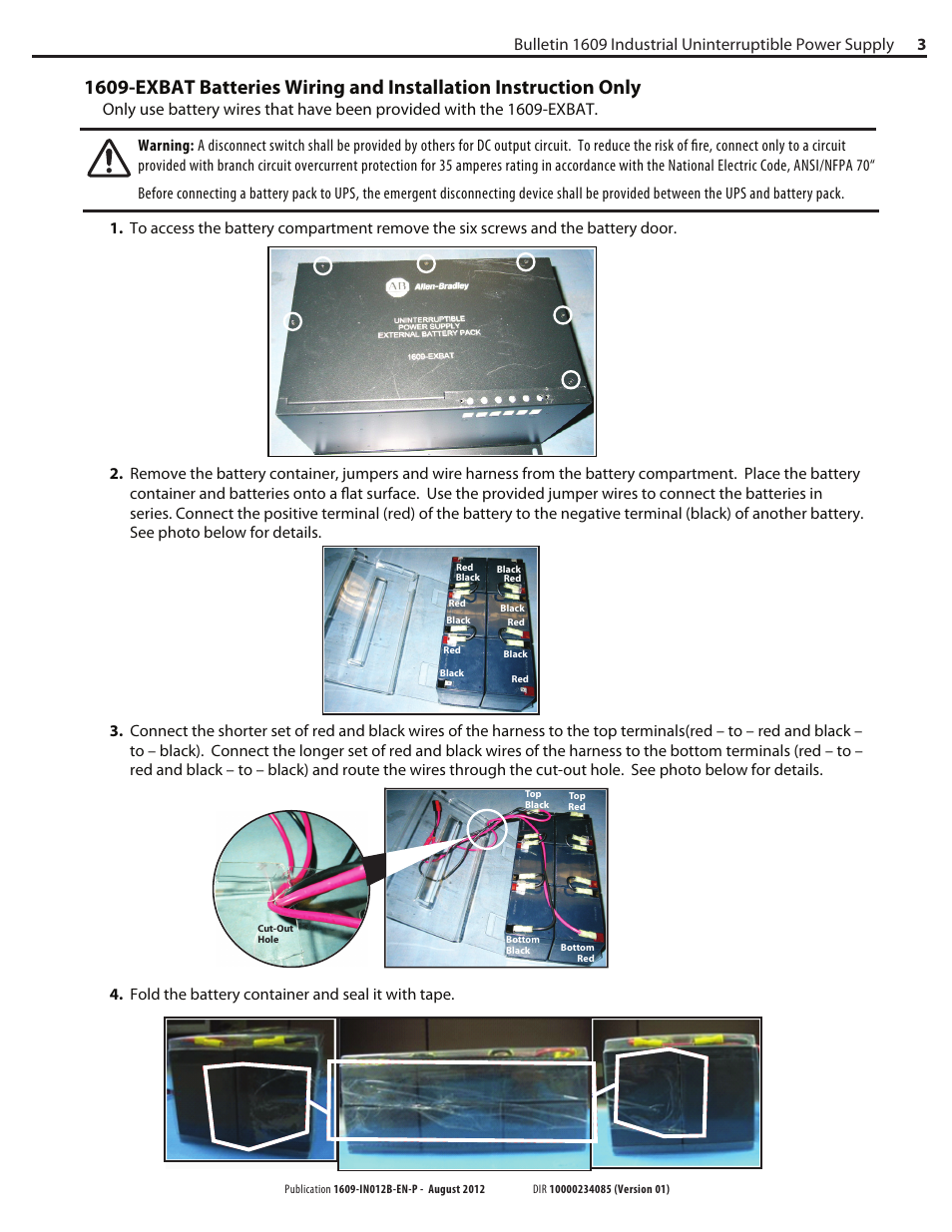 Rockwell Automation 1609 Industrial Uninterruptible Power Supply - Series D User Manual | Page 3 / 8