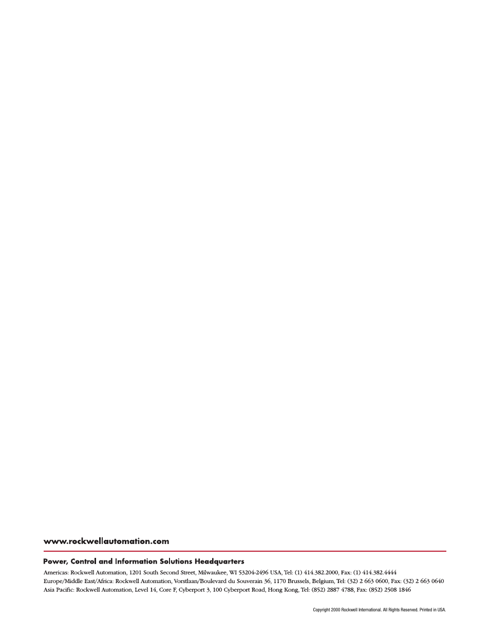 Back cover | Rockwell Automation 1394C-SJT_CONN-KEY Installing Your Power Connector Key Kit User Manual | Page 8 / 8