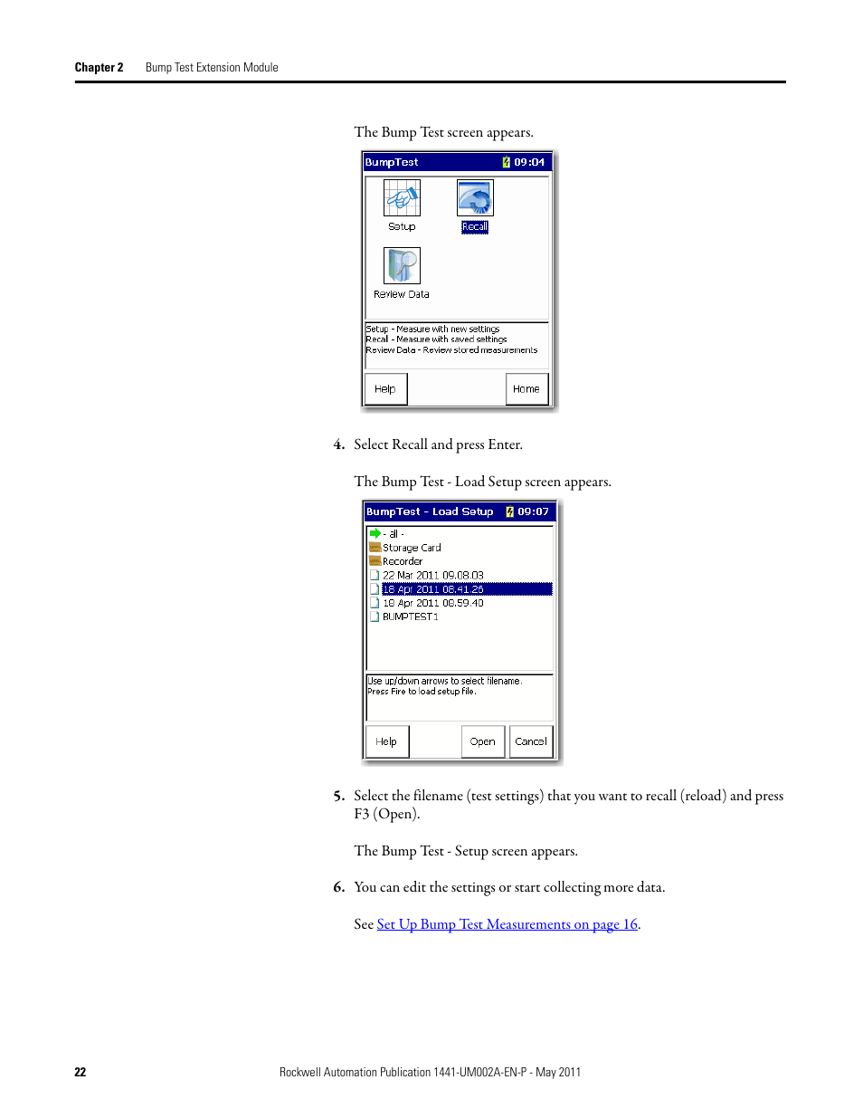 Rockwell Automation 1441-DYN25-MBMP Bump Test Extension Module for the Dynamix 2500 User Manual | Page 22 / 34