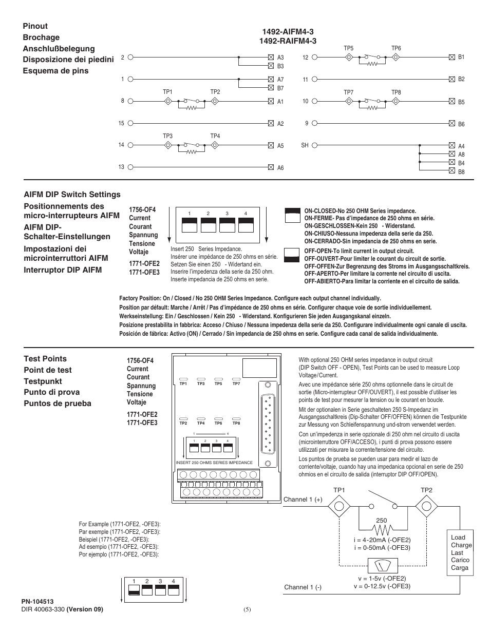 Rockwell Automation 1492-AIFM4-3_RAIFM4-3 Analog Interface Modules User Manual | Page 5 / 6