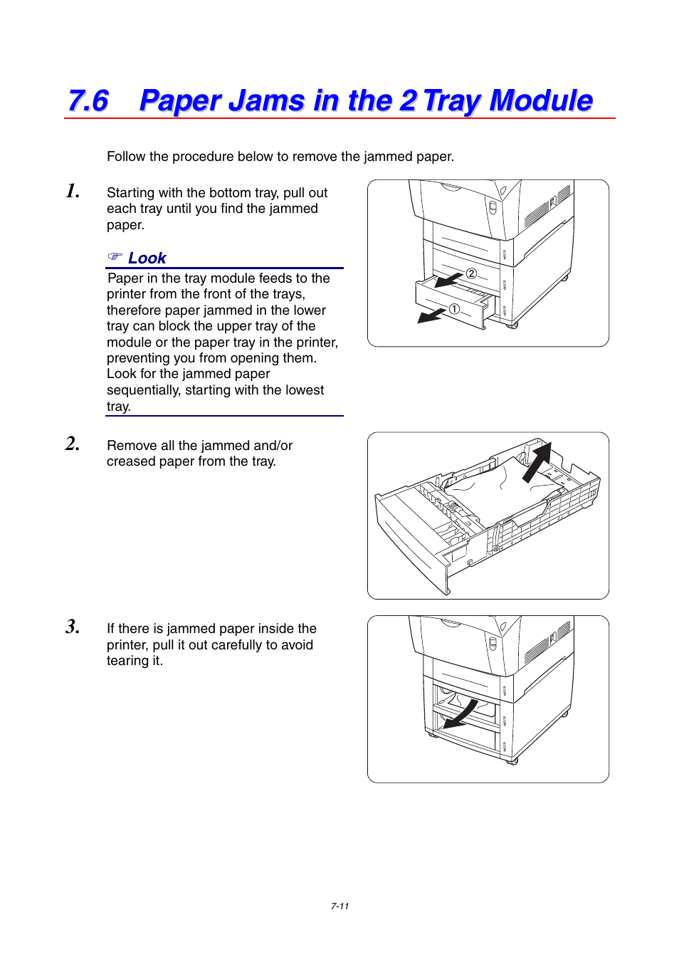 6 paper jams in the 2 tray module | Brother 4000CN User Manual | Page 145 / 183