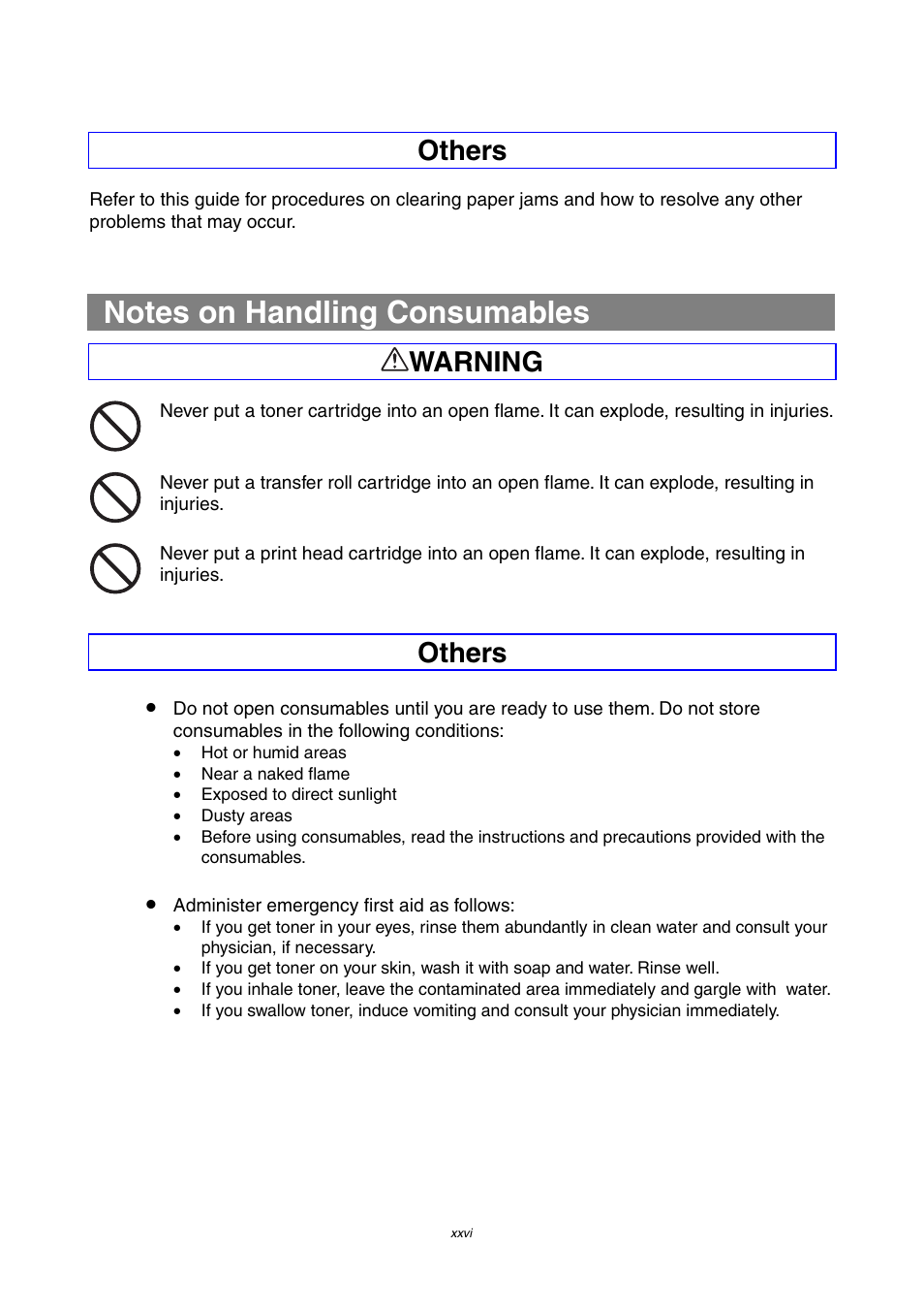 Others, Warning | Brother 4000CN User Manual | Page 26 / 183