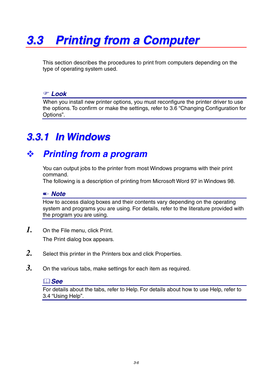 3 printing from a computer, 1 in windows, Printing from a program | In windows | Brother 4000CN User Manual | Page 48 / 183