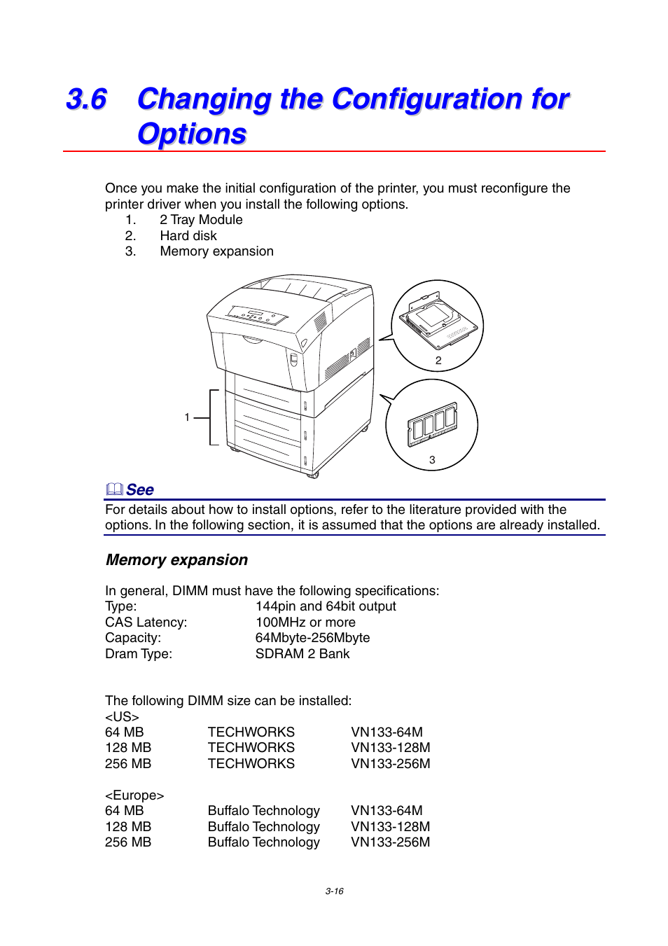 6 changing the configuration for options | Brother 4000CN User Manual | Page 58 / 183