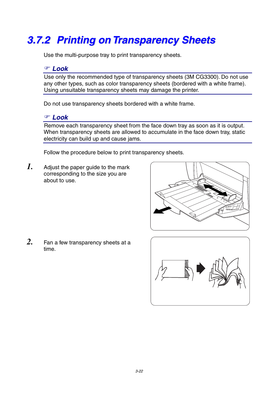 2 printing on transparency sheets, Printing on transparency sheets | Brother 4000CN User Manual | Page 64 / 183