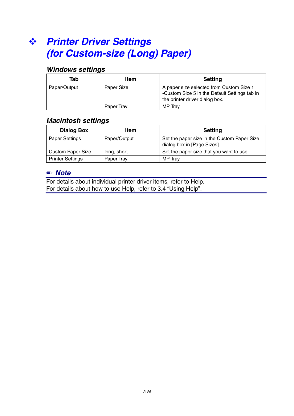 Windows settings, Macintosh settings | Brother 4000CN User Manual | Page 68 / 183