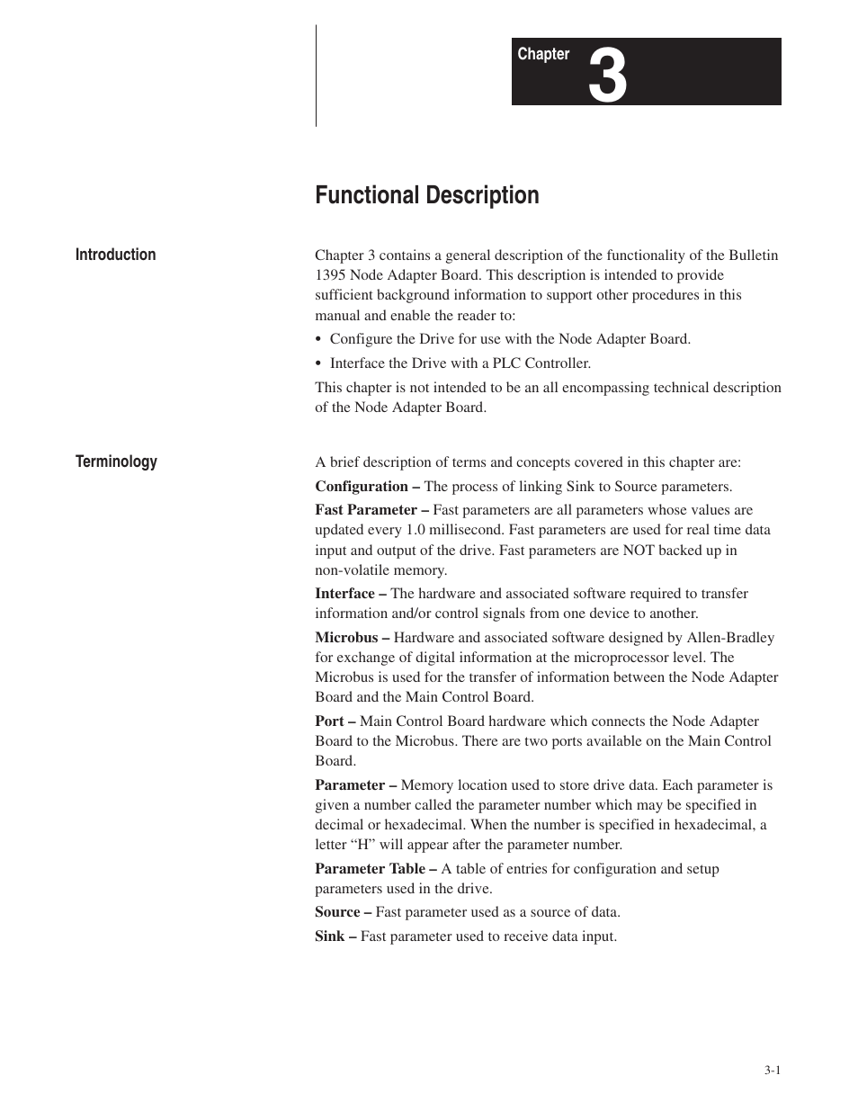 Functional description | Rockwell Automation 1395 Node Adapter Board User Manual | Page 13 / 70