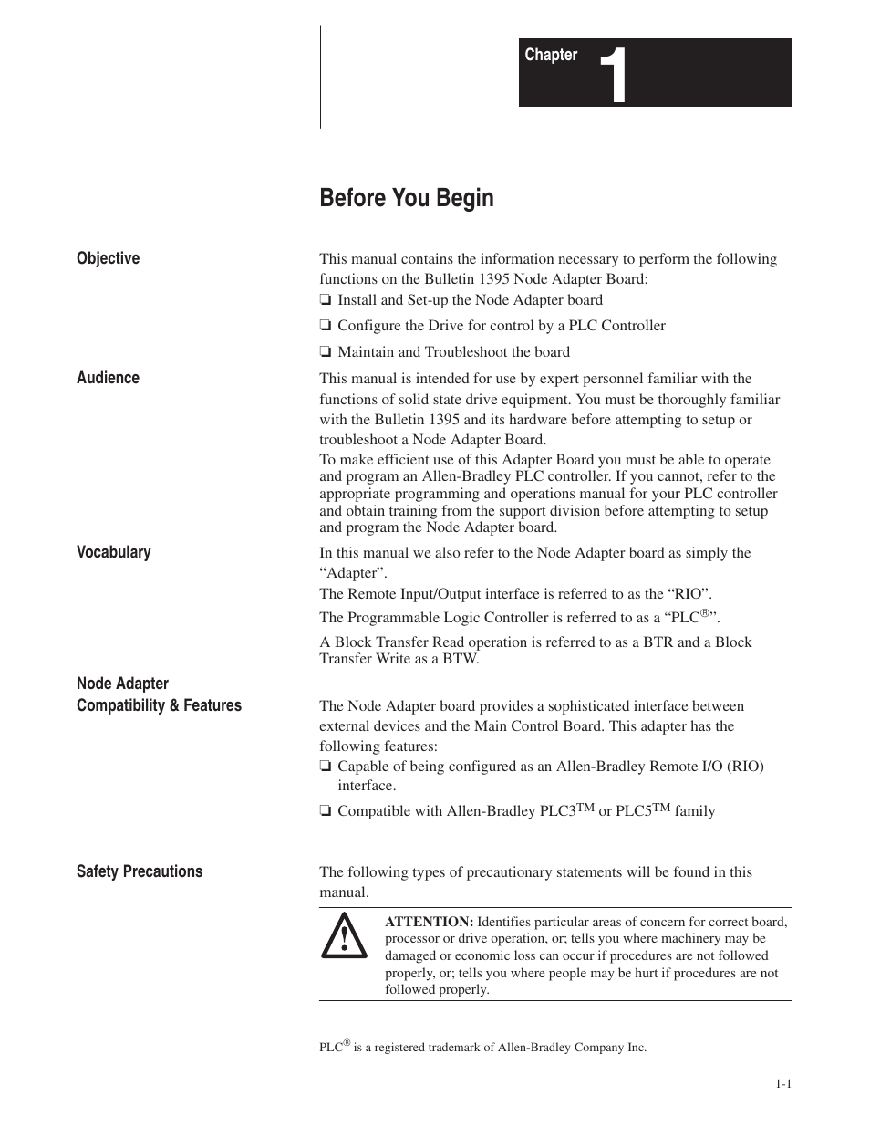 Before you begin | Rockwell Automation 1395 Node Adapter Board User Manual | Page 5 / 70