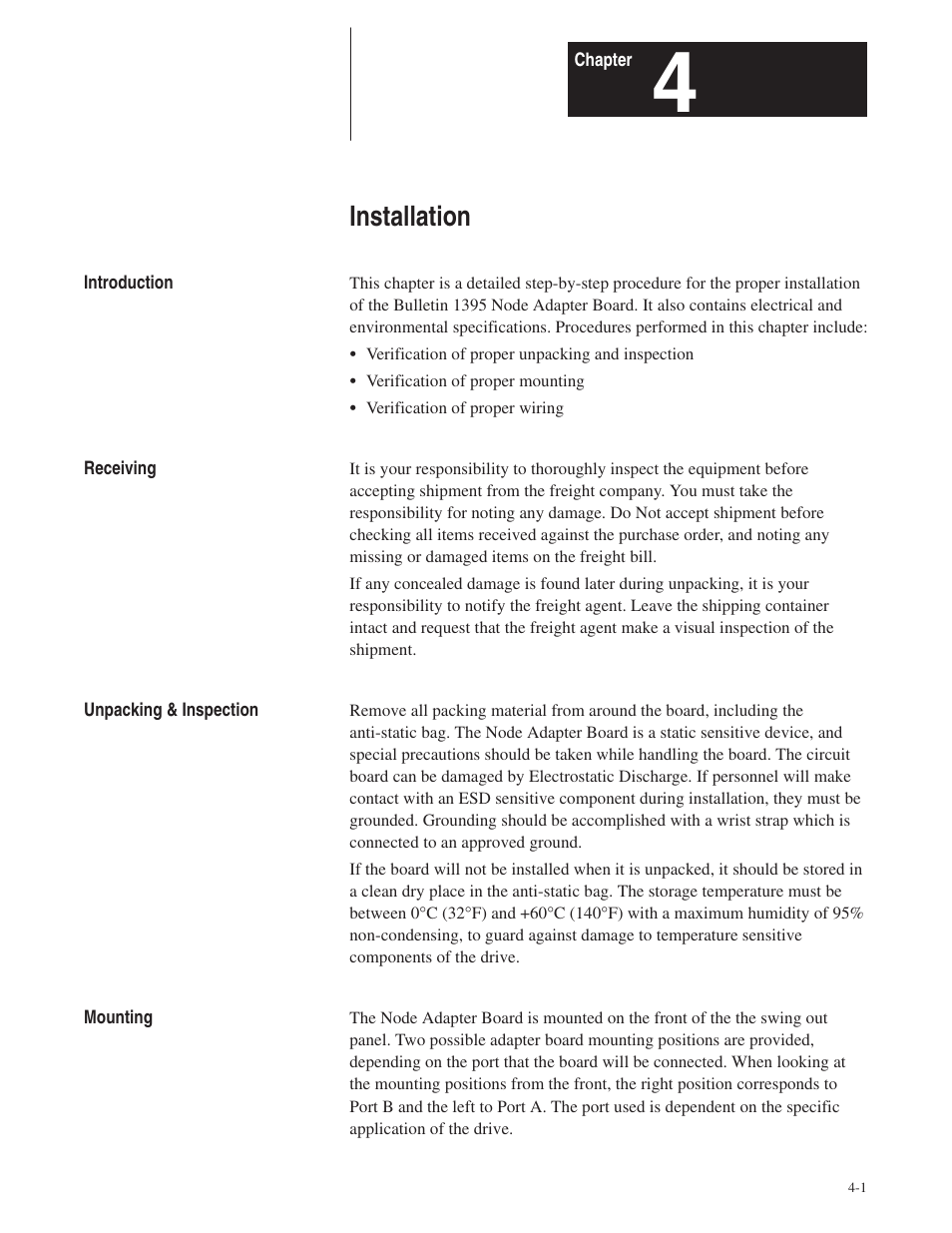 Installation | Rockwell Automation 1395 Node Adapter Board User Manual | Page 51 / 70